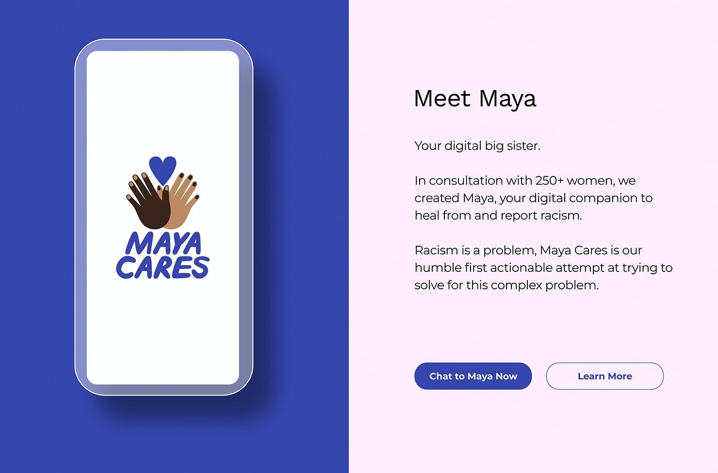 Maya Cares: The chatbot supporting women of colour through racism